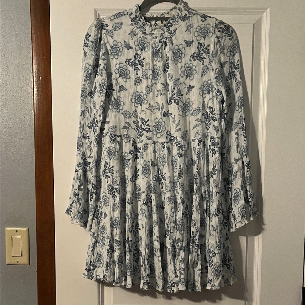 Altar'd State Blue and White Floral Dress